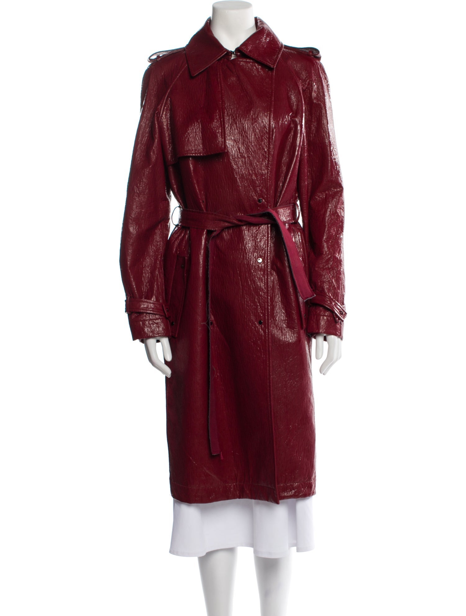 Lanvin Vintage Faux Leather Trench Coat