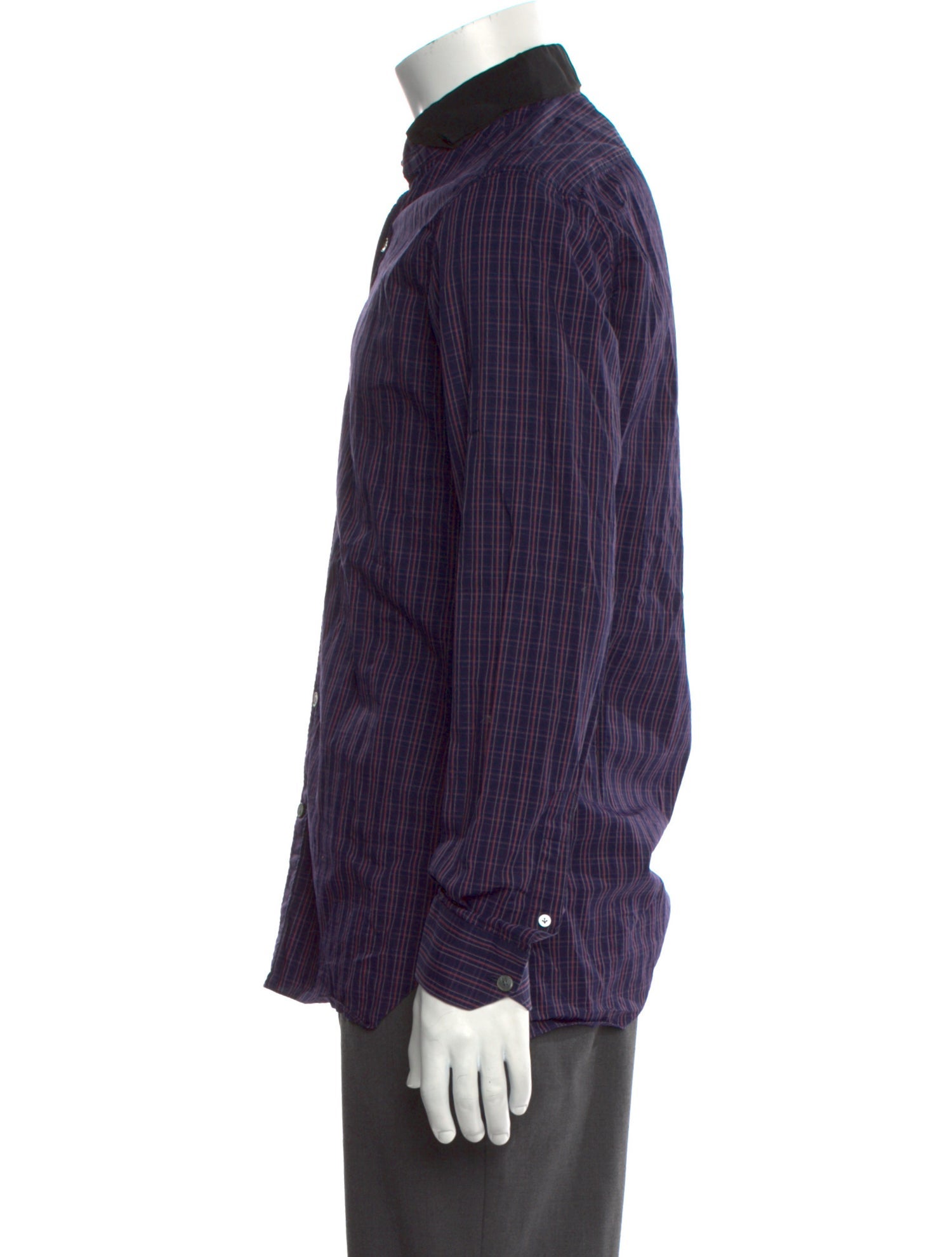 Lanvin Plaid Print Long Sleeve Shirt