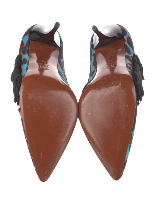 Lanvin Animal Print Ruffle Embellishment Pumps