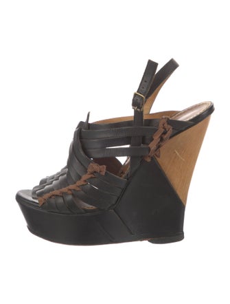 Lanvin Leather Colorblock Pattern Mules