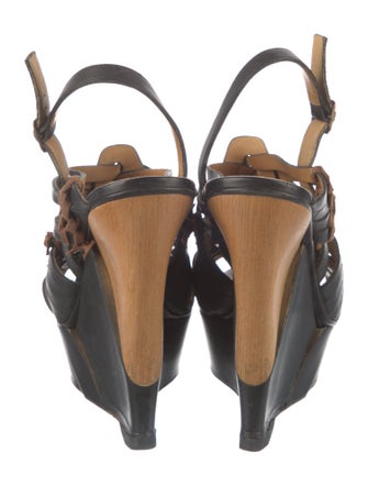 Lanvin Leather Colorblock Pattern Mules