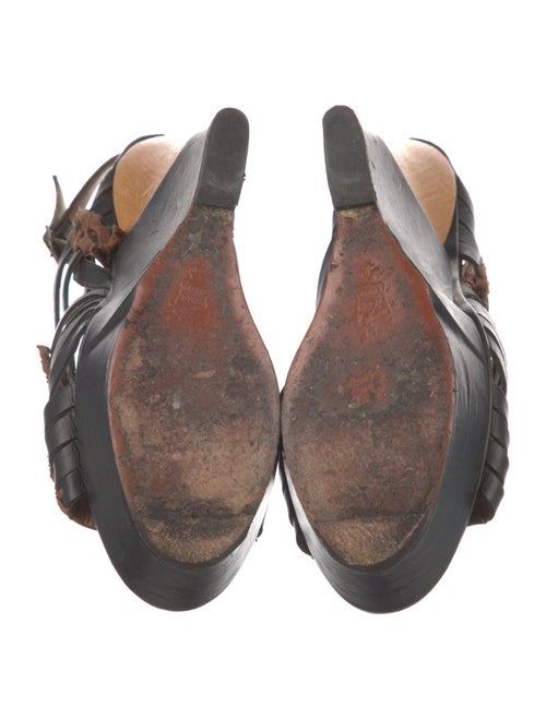 Lanvin Leather Colorblock Pattern Mules