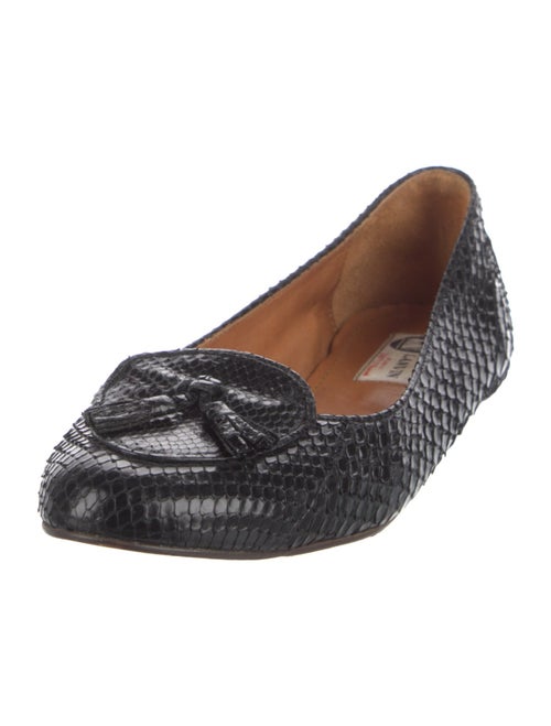 Lanvin Snakeskin Animal Print Flats