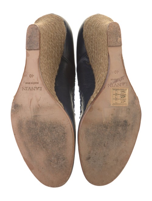 Lanvin Leather Colorblock Pattern Pumps