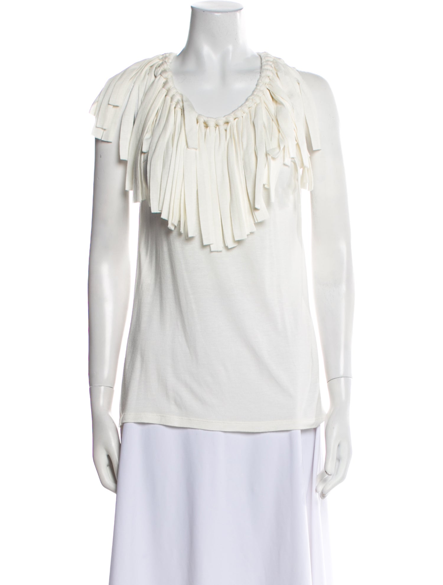 Lanvin Scoop Neck Sleeveless Blouse