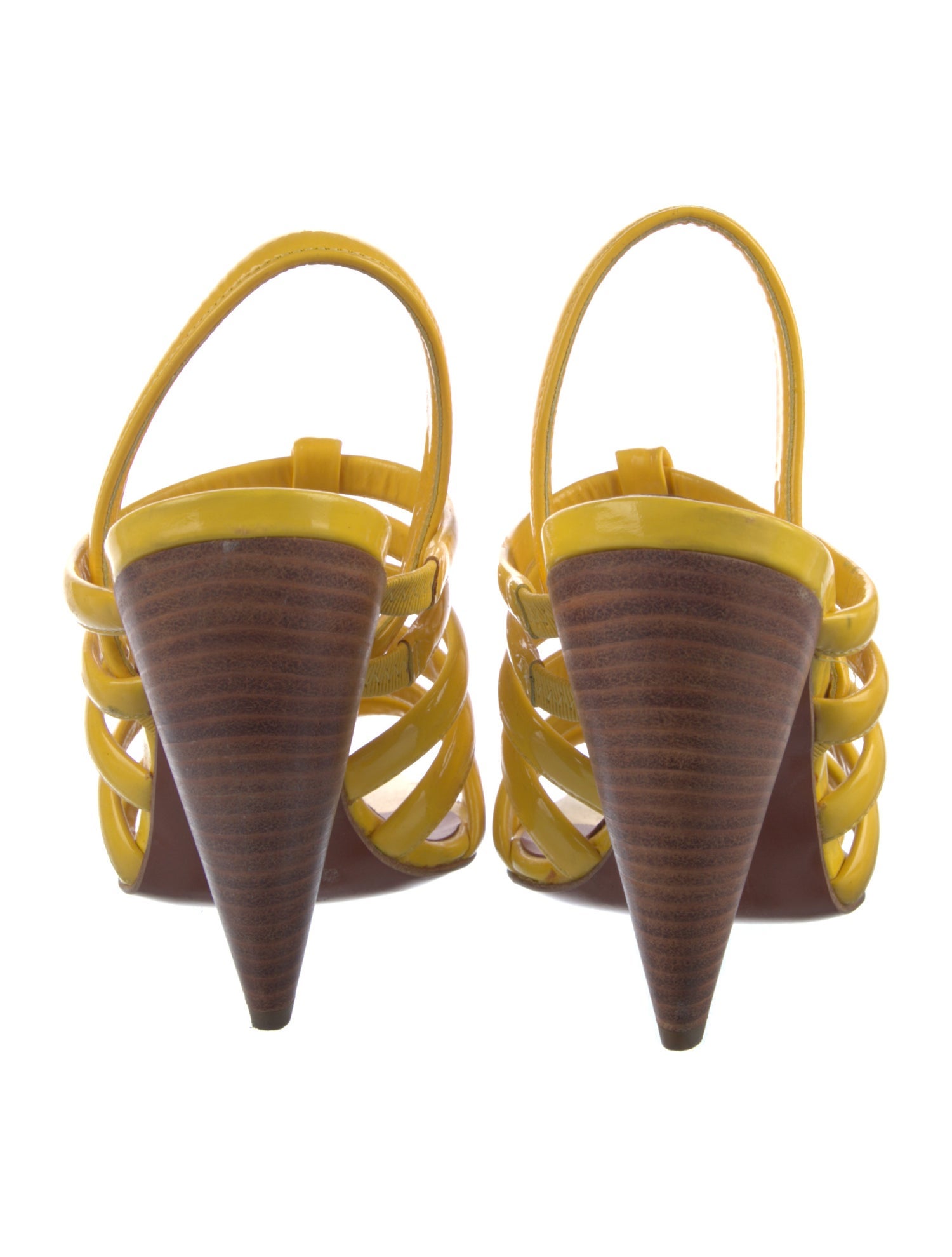 Lanvin Patent Leather Slingback Sandals