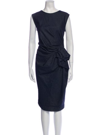 Lanvin Bateau Neckline Midi Length Dress