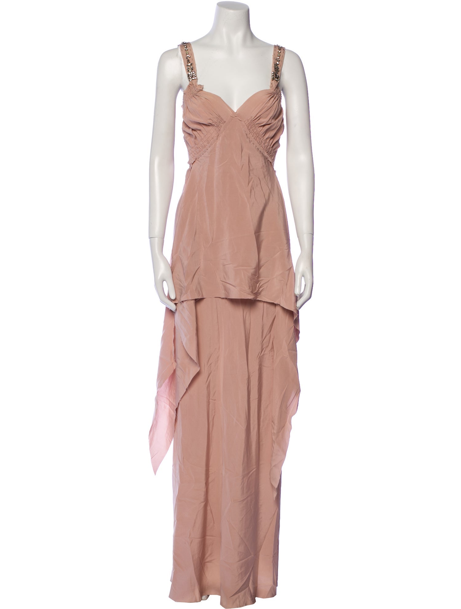 Lanvin V-Neck Long Dress