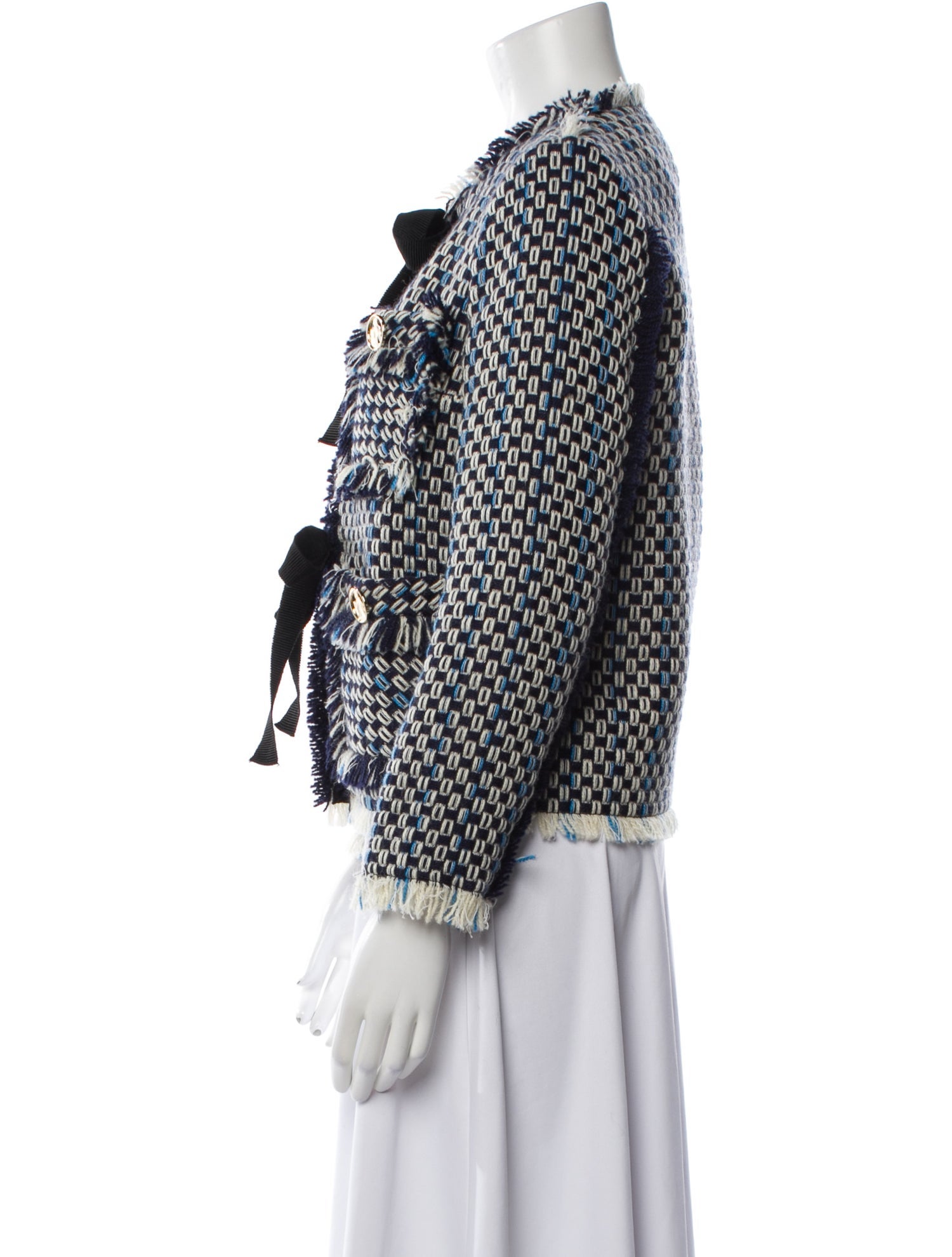 Lanvin Virgin Wool Tweed Pattern Evening Jacket