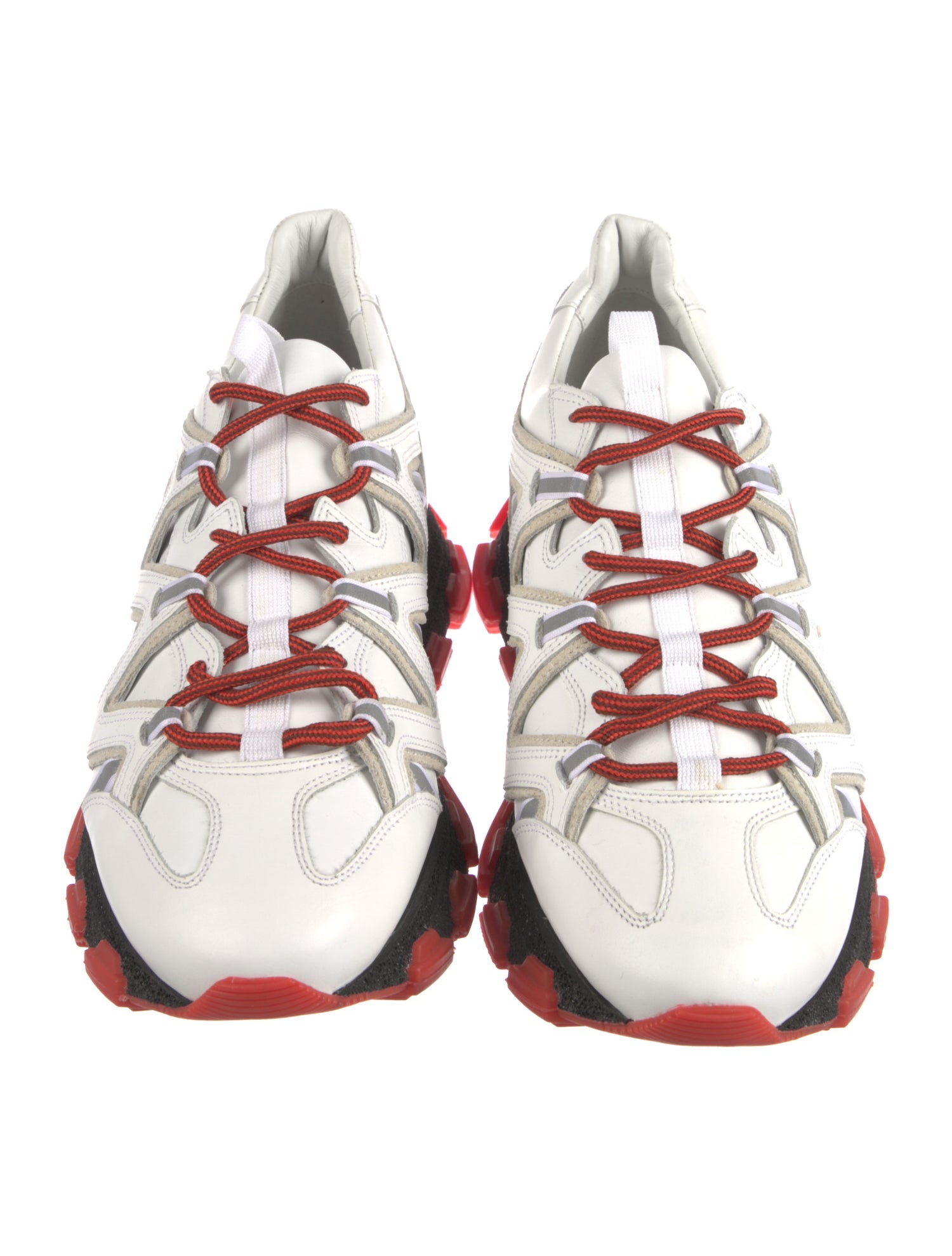 Lanvin Leather Printed Athletic Sneakers