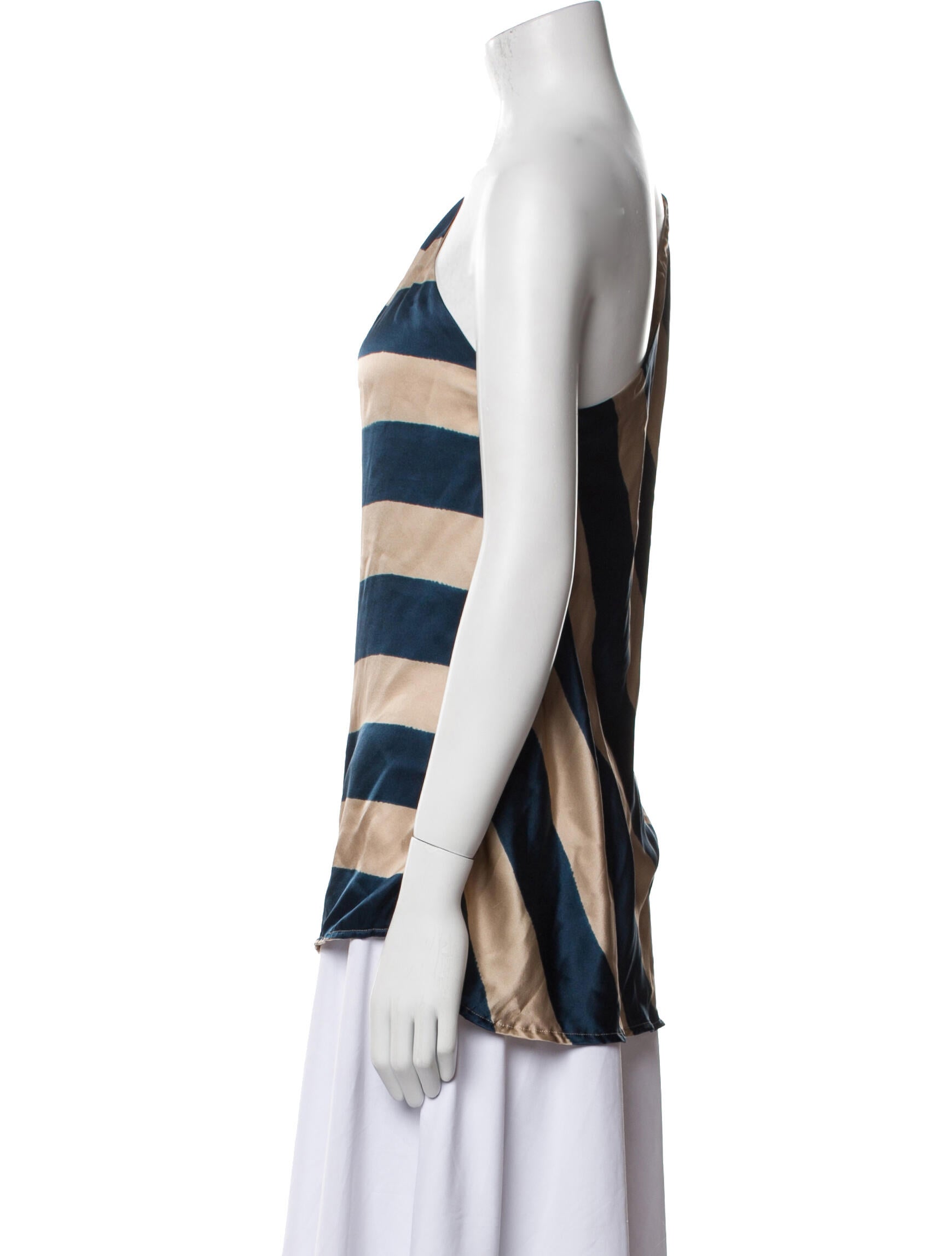 Lanvin Silk Striped Tunic