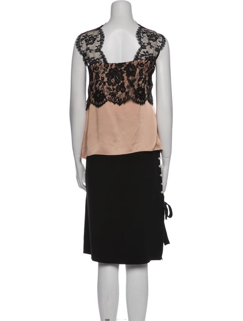 Lanvin Raw-Edge Trim Skirt Set