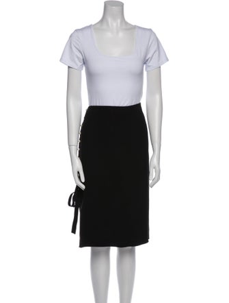 Lanvin Raw-Edge Trim Skirt Set