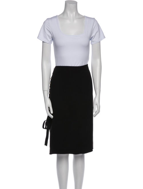 Lanvin Raw-Edge Trim Skirt Set