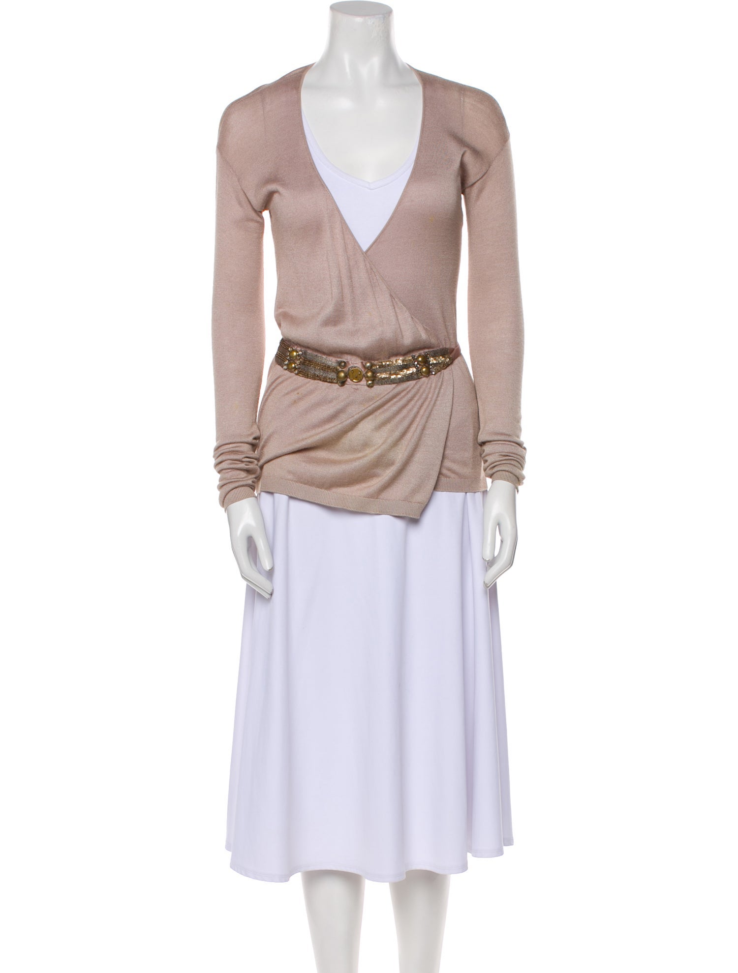 Lanvin Silk V-Neck Sweater