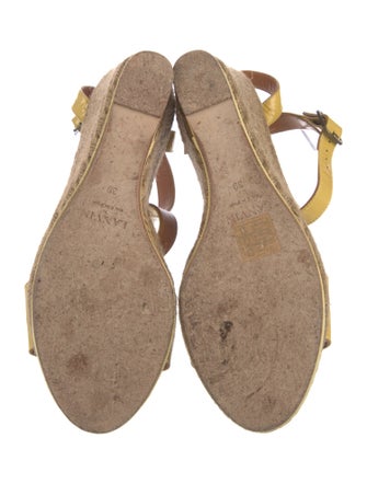 Lanvin Leather T-Strap Sandals