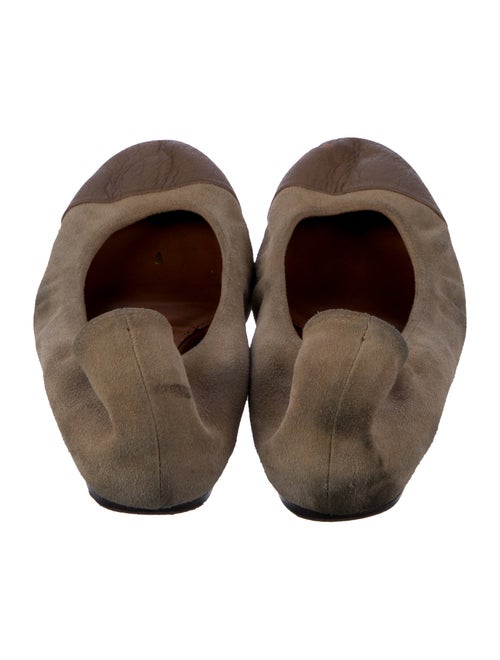 Lanvin Suede Animal Print Ballet Flats