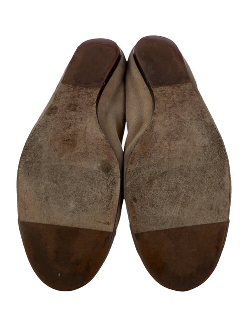 Lanvin Suede Animal Print Ballet Flats
