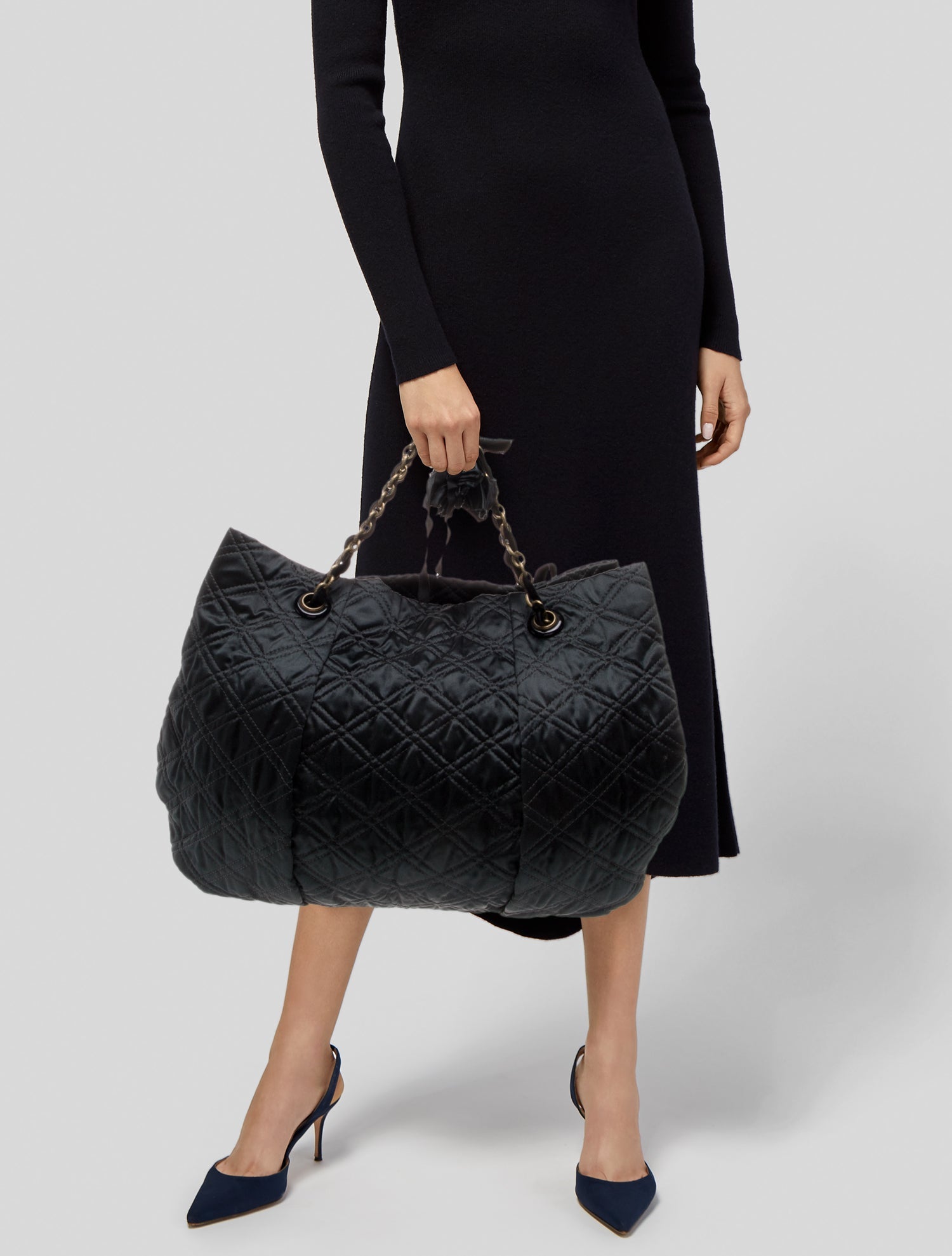 Lanvin Quilted Top Handle Bag