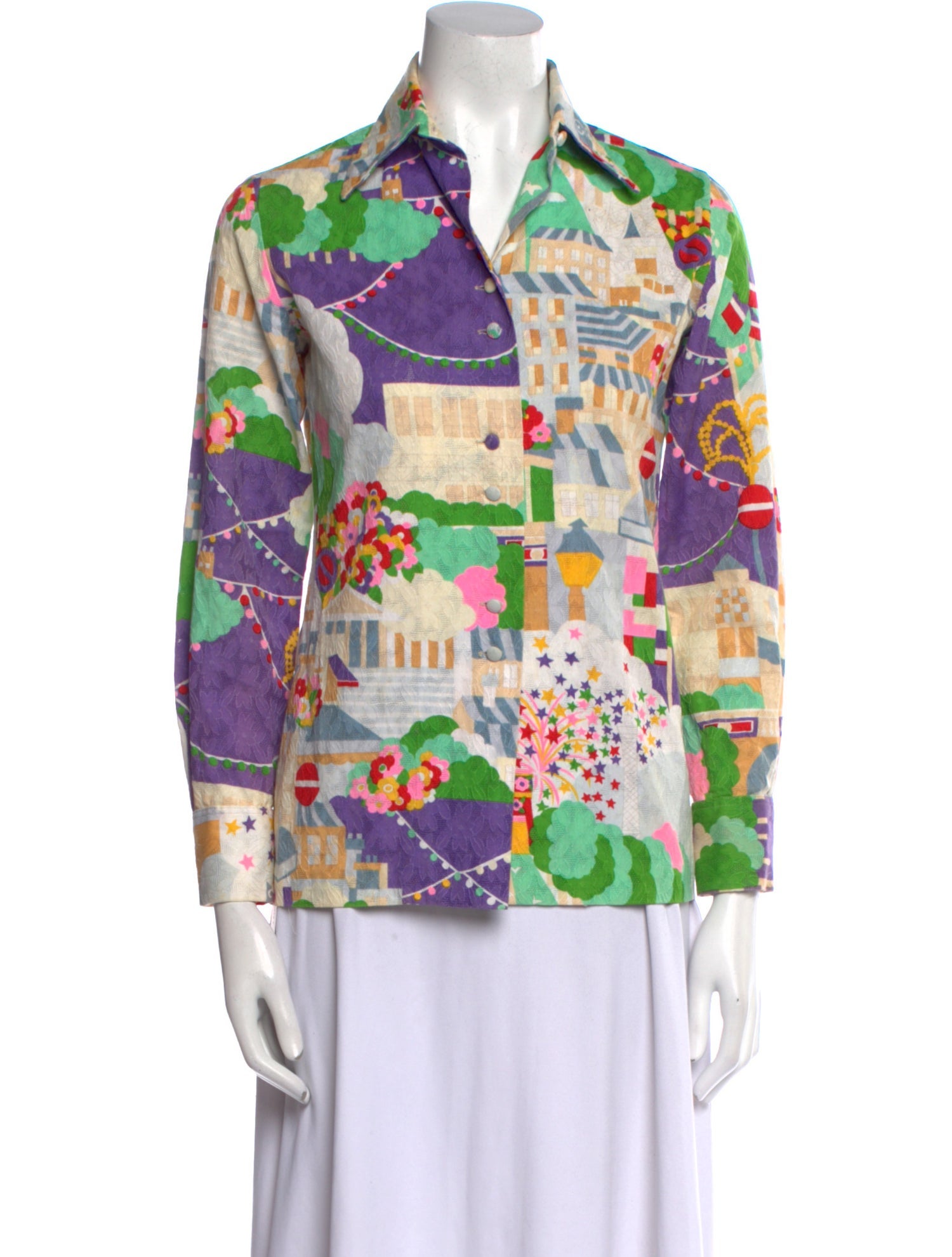 Lanvin Vintage 1960's Button-Up Top