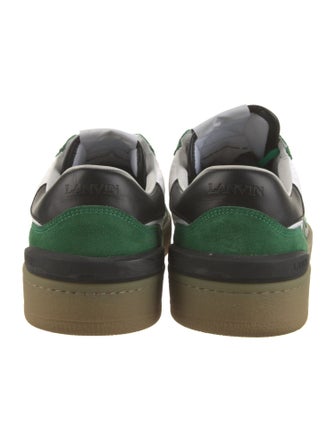 Lanvin Suede Colorblock Pattern Sneakers