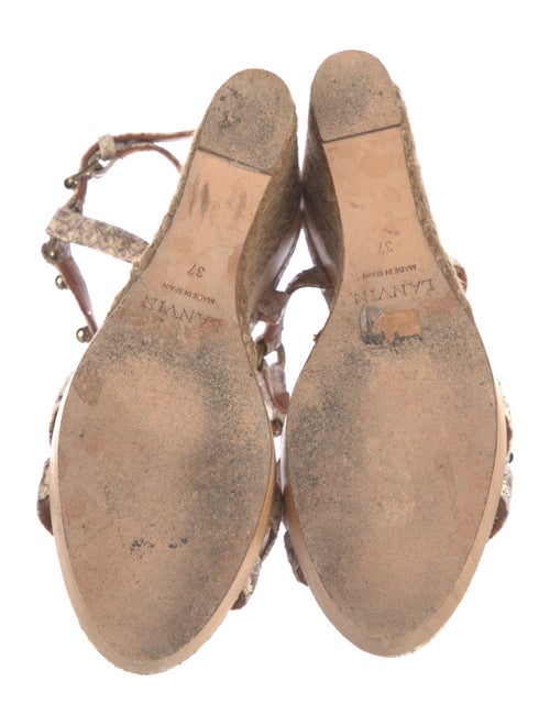 Lanvin GG Embossed Snakeskin Espadrilles