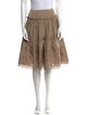 Lanvin Eyelet Trim Knee-Length Skirt