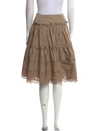 Lanvin Eyelet Trim Knee-Length Skirt