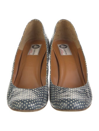 Lanvin Snakeskin Animal Print Pumps