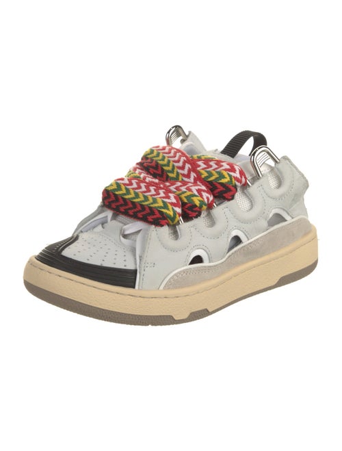 Lanvin Leather Colorblock Pattern Sneakers
