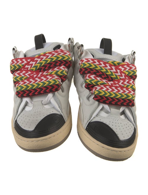 Lanvin Leather Colorblock Pattern Sneakers