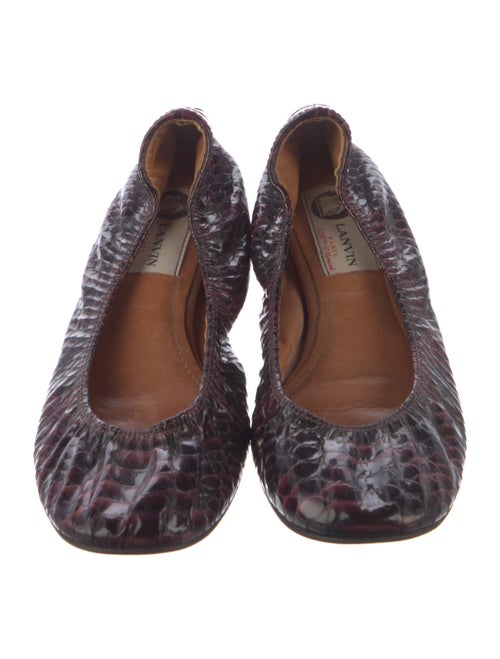 Lanvin Python Animal Print Ballet Flats