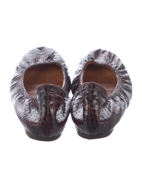 Lanvin Python Animal Print Ballet Flats