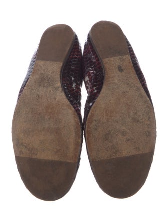 Lanvin Python Animal Print Ballet Flats