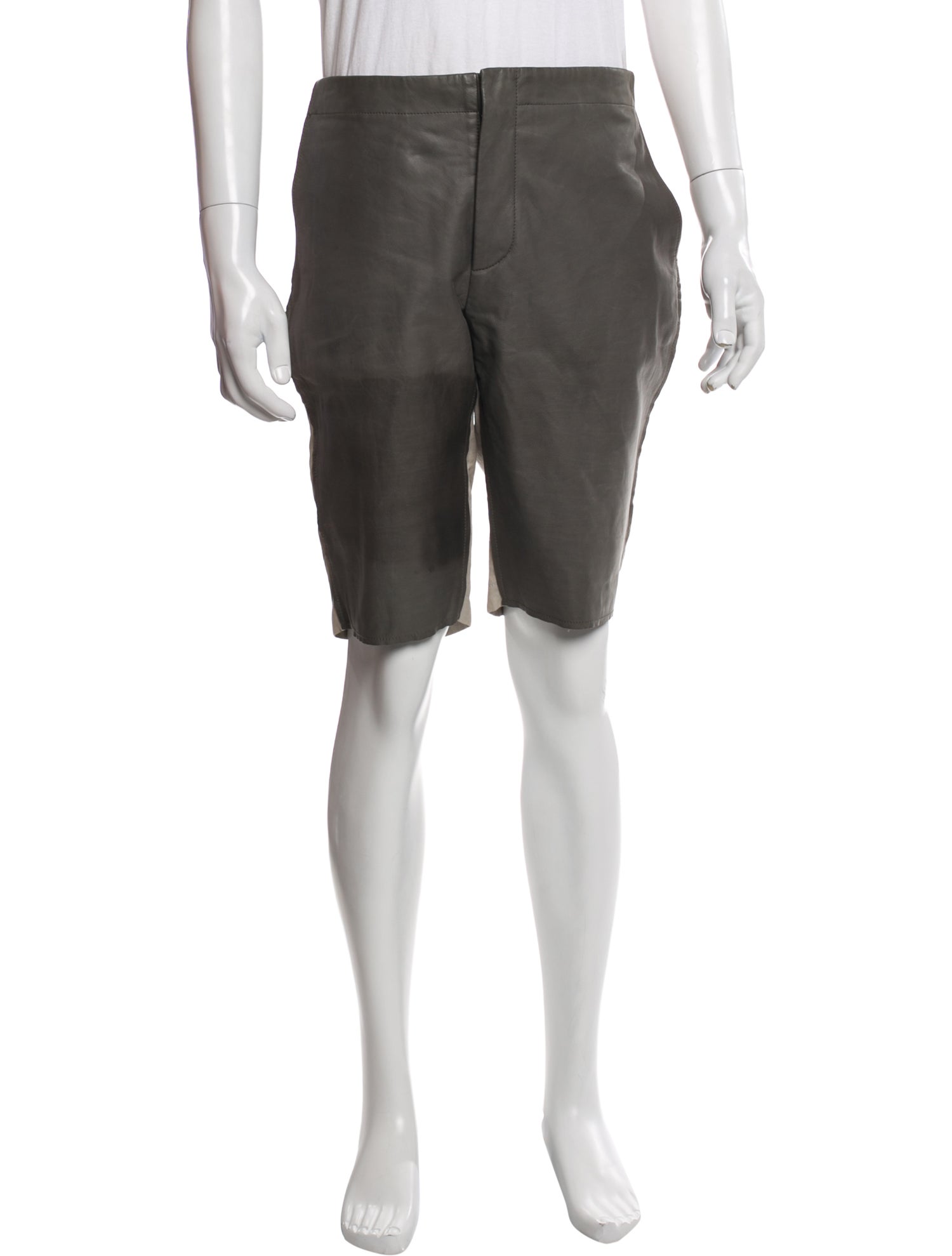 Lanvin Calfskin Flat Front Shorts