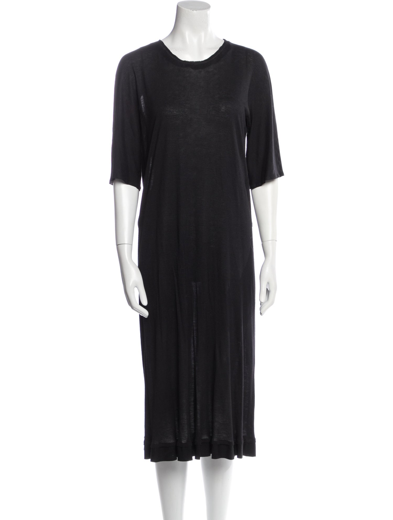 Lanvin Scoop Neck Midi Length Dress