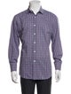 Lanvin Plaid Print Long Sleeve Dress Shirt