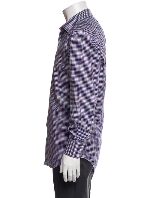 Lanvin Plaid Print Long Sleeve Dress Shirt