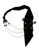 Lanvin Faux Pearl & Crystal Beaded Collar Necklace