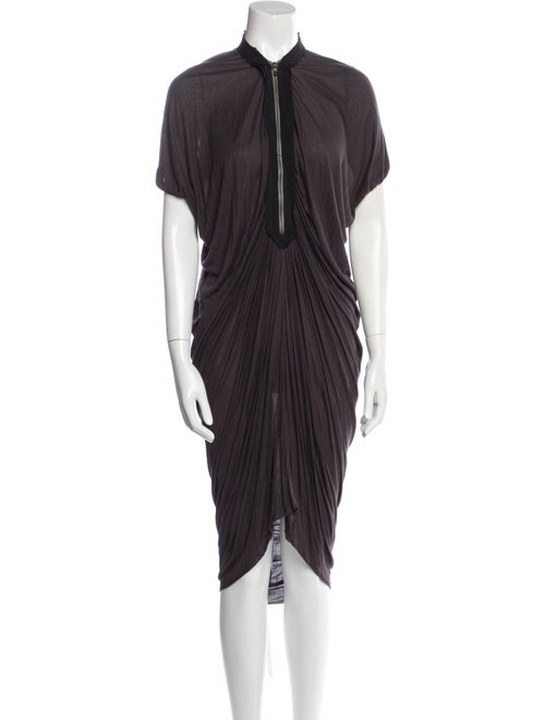 Lanvin Mock Neck Midi Length Dress