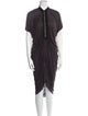 Lanvin Mock Neck Midi Length Dress