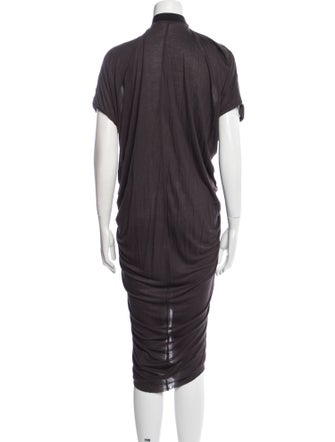 Lanvin Mock Neck Midi Length Dress