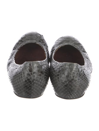 Lanvin Snakeskin Animal Print Ballet Flats