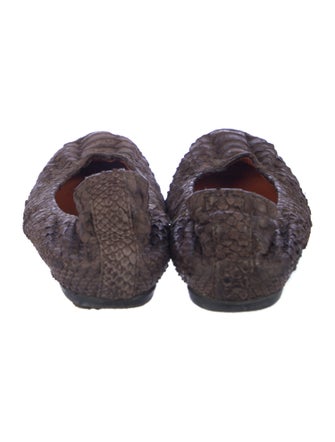 Lanvin Python Animal Print Ballet Flats
