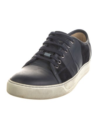 Lanvin Leather Colorblock Pattern Sneakers
