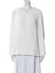Lanvin V-Neck Long Sleeve Blouse