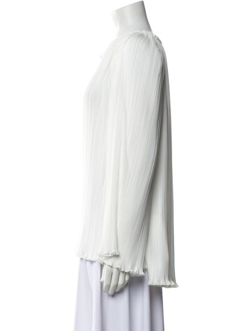 Lanvin V-Neck Long Sleeve Blouse