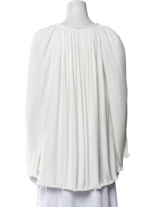 Lanvin V-Neck Long Sleeve Blouse