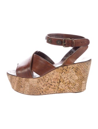 Lanvin Leather Animal Print Sandals