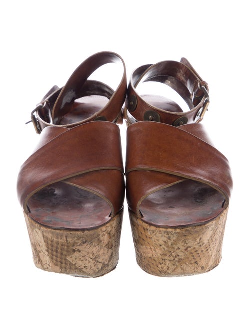 Lanvin Leather Animal Print Sandals